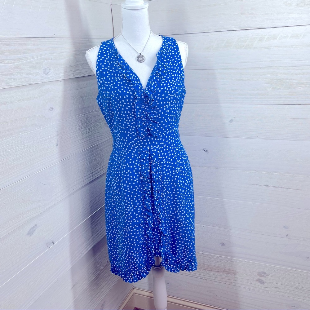 Gianni Bini Ruffles and Dots Dress 10 FREE SHIP